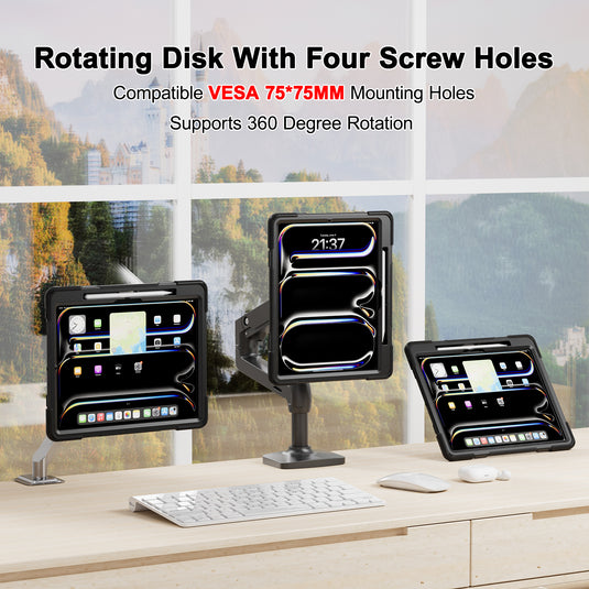 Apple iPad Pro 13-inch M4 (2024) - Metal Heavy Duty Case With 360° Rotation Kickstand Hold - i-Station Mobile Phone & Electronic Device Repair and Accessories
