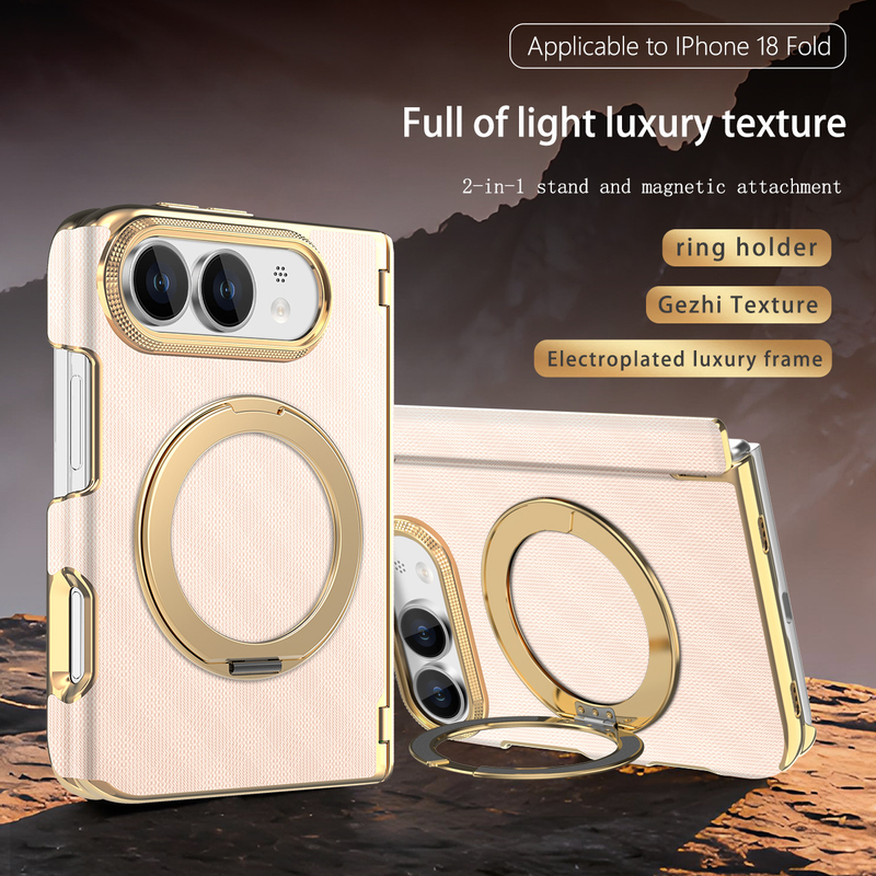 Load image into Gallery viewer, Apple iPhone Duo - PU Leather Magnetic Rotating Stand with Hinge Protection Back Cover