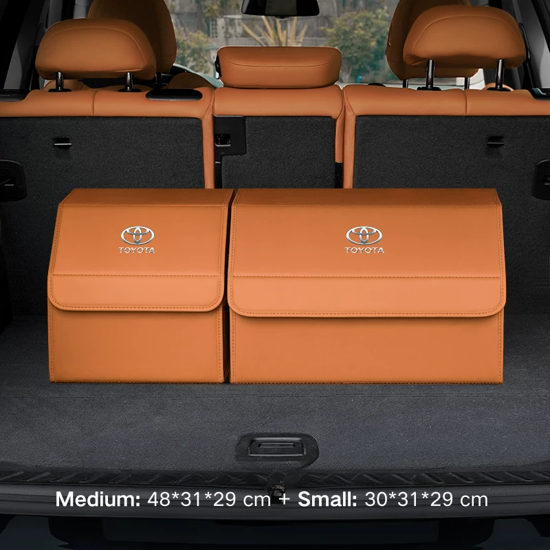 Load image into Gallery viewer, Toyota Microfiber Leather Car Trunk Storage Box for Highlander, Camry, Avalon, RAV4, Venza, Corolla, Prado, Land Cruiser