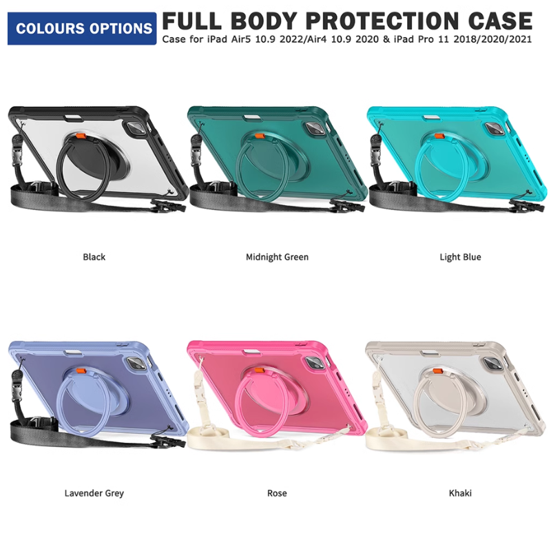 Load image into Gallery viewer, Apple iPad Pro 11-inch M4 (2024) 360° Rotating Stand Transparent Shockproof Protective Case - i-Station Mobile Phone & Electronic Device Repair and Accessories