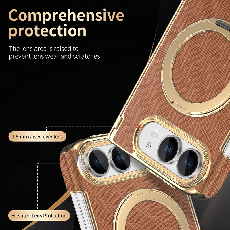 Load image into Gallery viewer, Apple iPhone Duo - PU Leather Magnetic Rotating Stand with Hinge Protection Back Cover