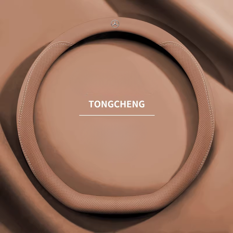 Load image into Gallery viewer, Mercedes-Benz Genuine Leather Breathable Steering Wheel Cover for E300L, C260L, GLC300, S450, GLE450, A200, GLK300