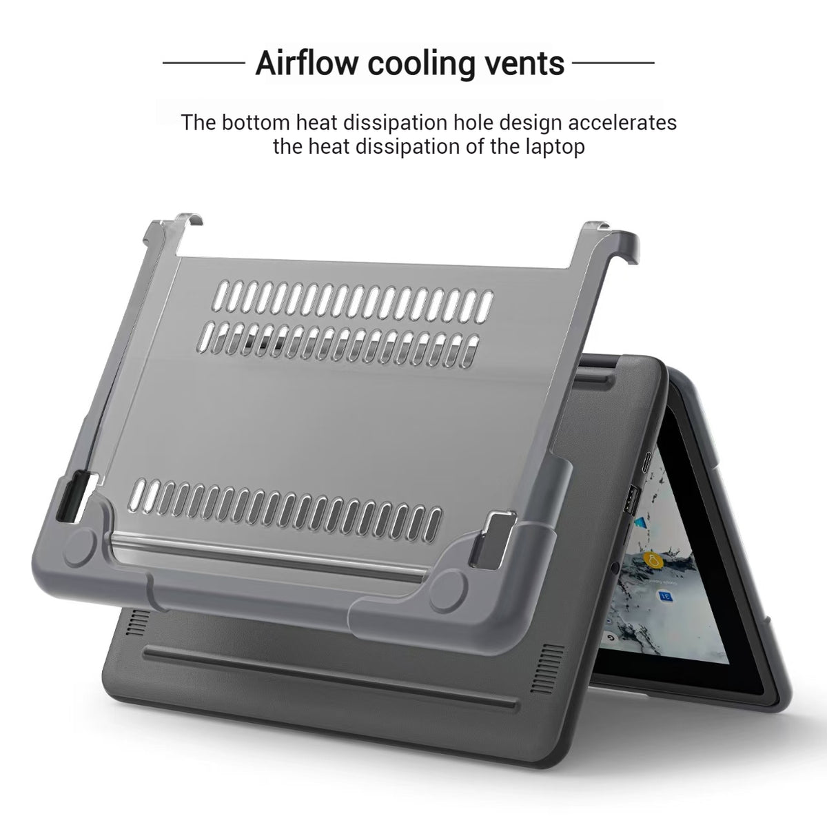 Dell Chromebook 11 11.6‘’ (3100/3110) Matte Transparent Cooling Stand and Shockproof Case - i-Station Mobile Phone & Electronic Device Repair and Accessories
