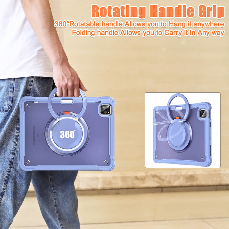 Load image into Gallery viewer, Apple iPad Pro 11-inch M4 (2024) 360° Rotating Stand Transparent Shockproof Protective Case - i-Station Mobile Phone & Electronic Device Repair and Accessories