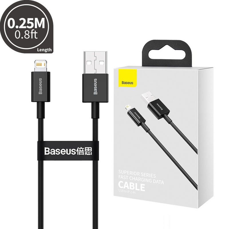Load image into Gallery viewer, Baseus Superior Series Fast Charging Data Cable USB to iP 2.4A 0.25M - i-Station Mobile Phone & Electronic Device Repair and Accessories