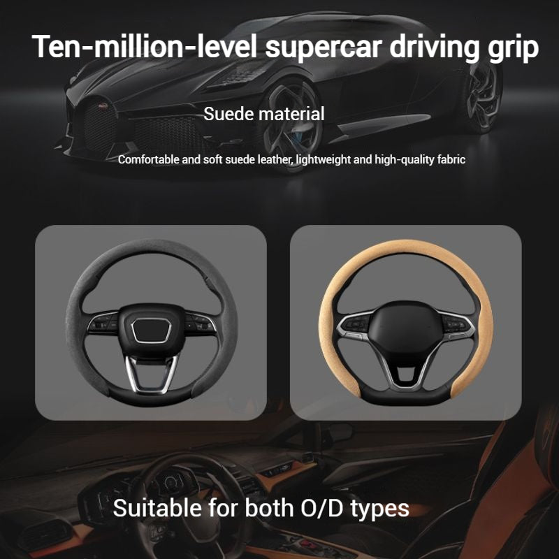 Load image into Gallery viewer, Nissan Suede Car Steering Wheel Covers For Teana (14th Gen), Sylphy Classic, X-Trail, Qashqai, Tiida, Sunny, Livina - i-Station Mobile Phone & Electronic Device Repair and Accessories