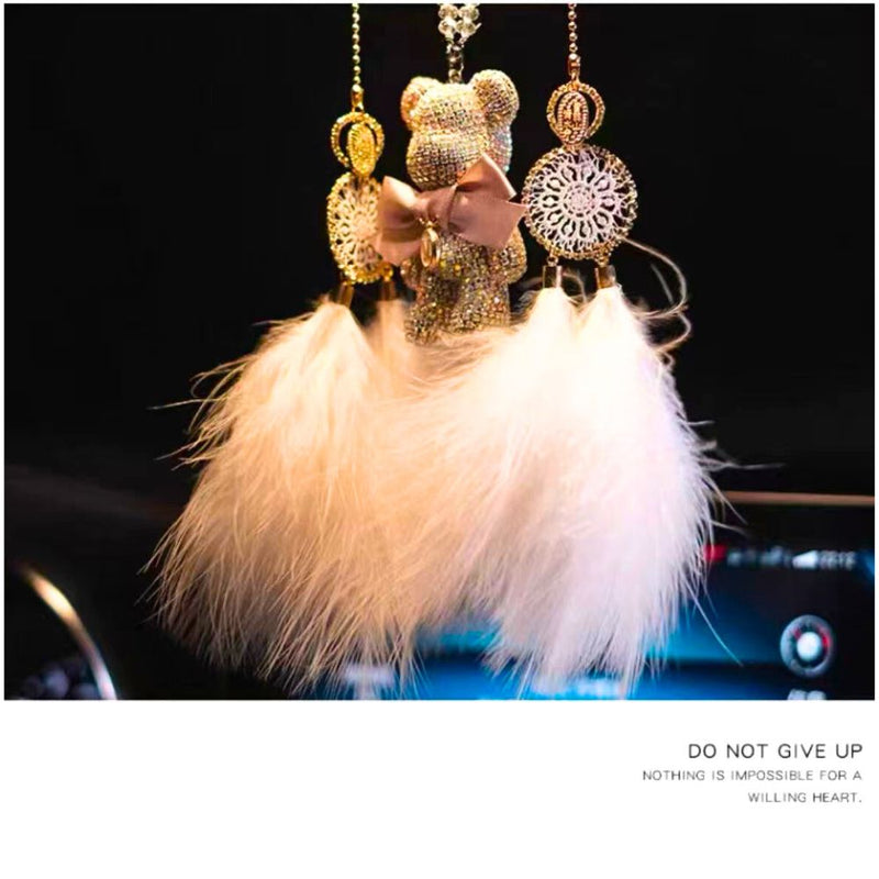 Load image into Gallery viewer, High-Quality Trendy Bear Car Hanging Ornament Creative Car Rearview Mirror Pendant