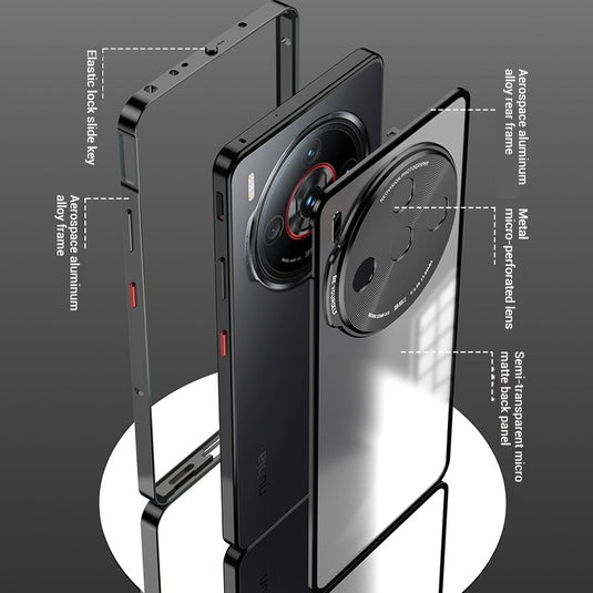 ZTE Nubia Z60s Pro Metal Frame Matte Shockproof Phone Case with Snap Lock - i-Station Mobile Phone & Electronic Device Repair and Accessories