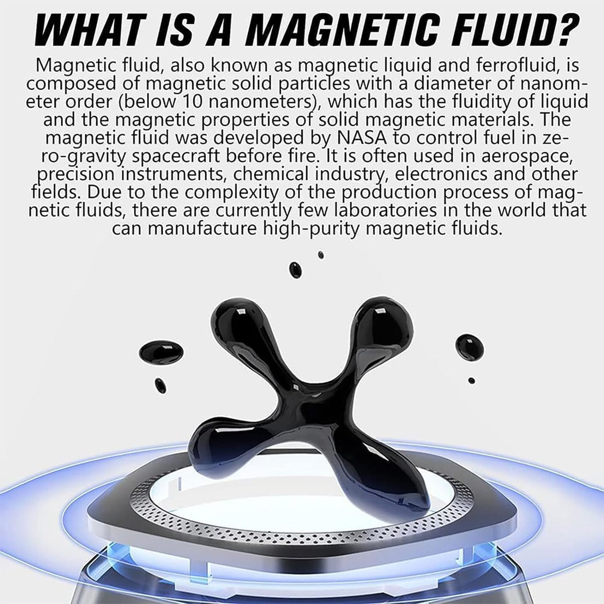 Magnetic Fluid Speaker, Dancing Ferrofluid Music Rhythm Lamp, 360° Surround Sound Touch Wireless Bluetooth Speaker, Shocked Bass Subwoofer Living Room Desktop - i-Station Mobile Phone & Electronic Device Repair and Accessories