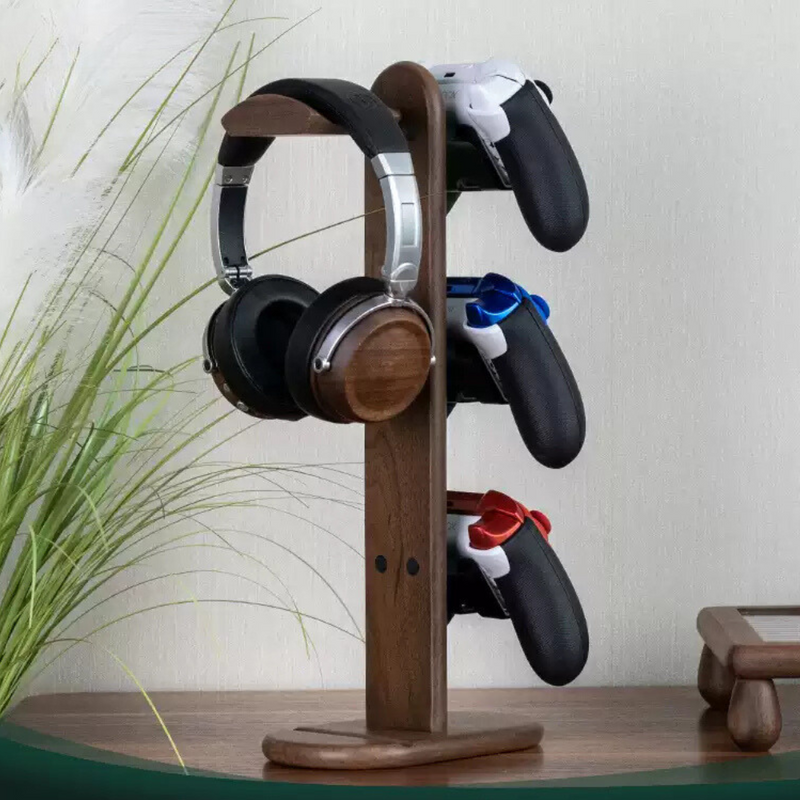 Load image into Gallery viewer, Wooden Headphone Stand, Switch Game Controller, Xbox Solid Wood Storage Rack - i-Station Mobile Phone & Electronic Device Repair and Accessories