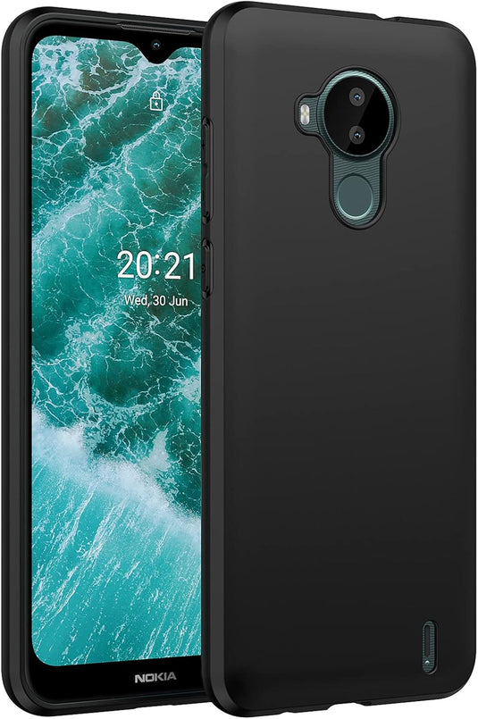 Nokia C30 - Shield Soft TPU Cover Matte Anti-scratch Anti-fingerprint Case With 2PC 9H Tempered Glass Screen Protector - i-Station Mobile Phone & Electronic Device Repair and Accessories