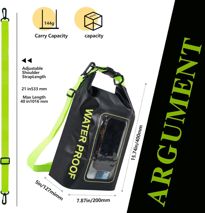 Load image into Gallery viewer, IP68 Waterproof Dry Bag 2L - Roll Top Waterproof Pool Bag,dry bags for kayaking waterproof-w/Phone Pouch,Large Waterproof Phone Pouch,Boating & Kayak Accessories camping - i-Station Mobile Phone & Electronic Device Repair and Accessories