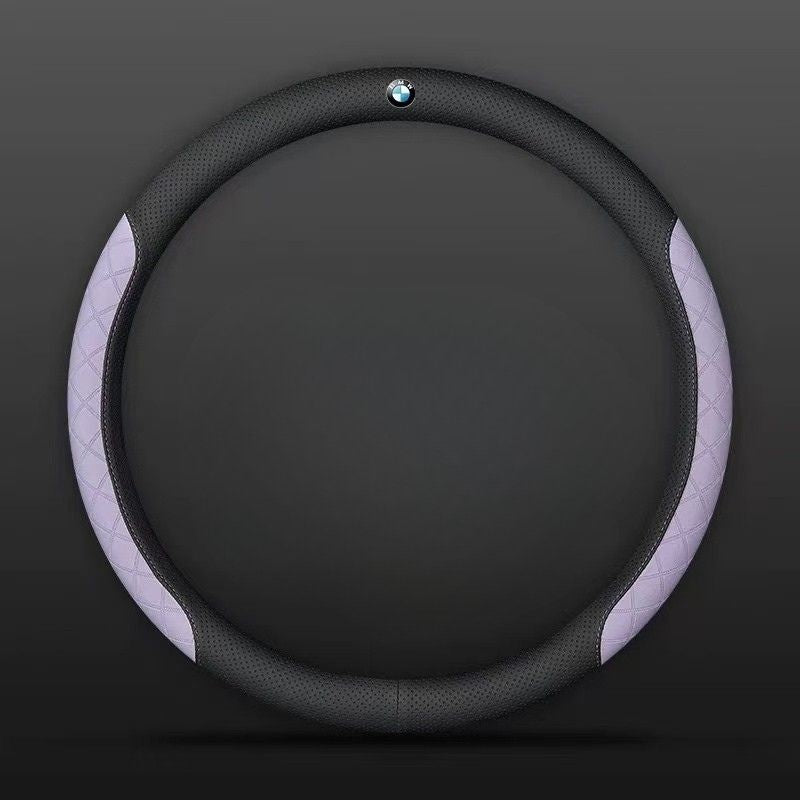 Load image into Gallery viewer, BMW PU Leather Steering Wheel Cover with Heat-Pressed Embossed Texture For 5 Series (530), 3 Series, 7 Series, 1 Series, X1, X2, X3, X4, X5, i3, iX3