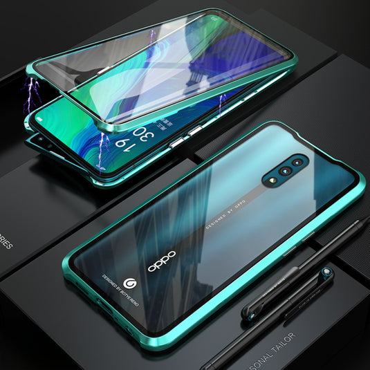 OPPO Reno8 T 4G/5G - Magnetic Transparent Tempered Glass Shockproof Case - i-Station Mobile Phone & Electronic Device Repair and Accessories
