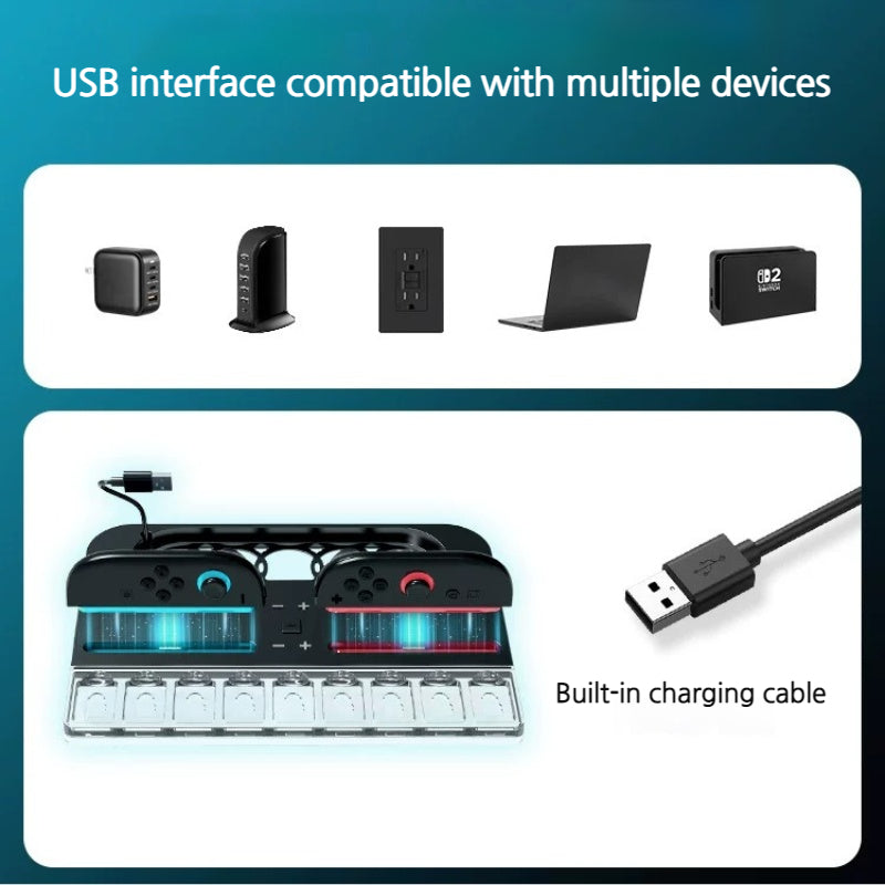 Load image into Gallery viewer, Nintendo Switch 2 (2025) - Multi-Functional Joy-Con Charging Dock with Game Card Storage