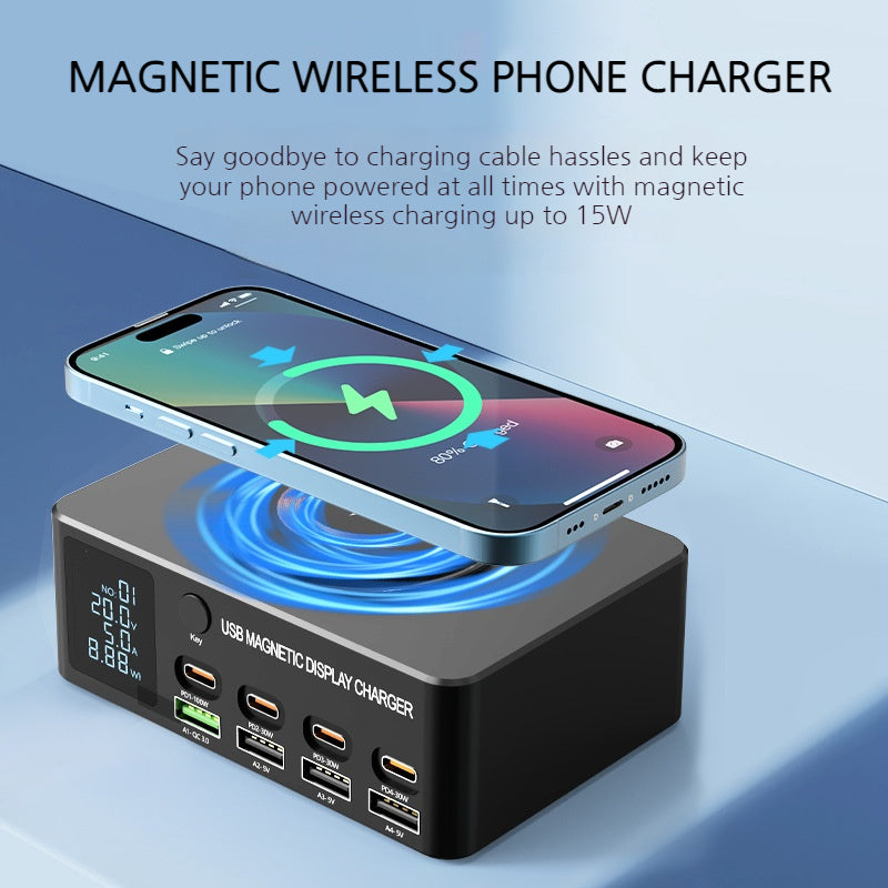 Load image into Gallery viewer, 100W PD Multi-Port Charger with Smart Display & Wireless Charging - i-Station Mobile Phone & Electronic Device Repair and Accessories