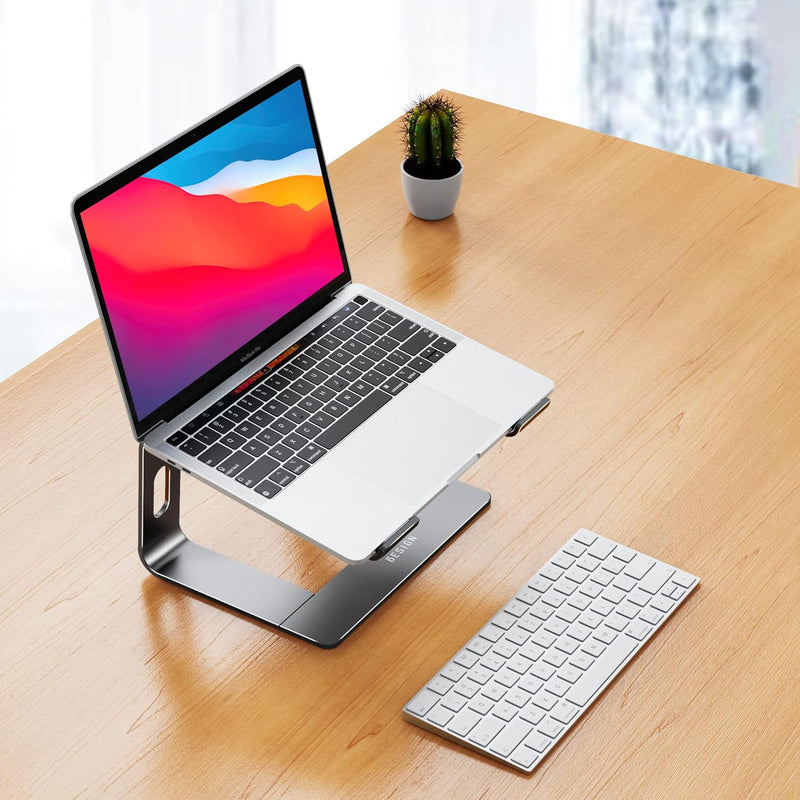 Load image into Gallery viewer, Aluminum Laptop Stand, Ergonomic Detachable Computer Stand, Riser Holder Notebook Stand Compatible with Macbook, Pro, Dell, HP, Lenovo More 10-15.6" Laptops - i-Station Mobile Phone & Electronic Device Repair and Accessories