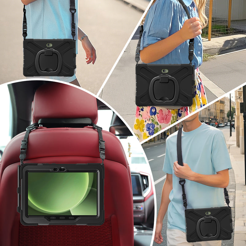 Load image into Gallery viewer, Samsung Galaxy Tab Active Pro / Active 4 Pro / Active 5 Pro Series - Heavy Duty 360 Degree Rotate Stand Hand Strap Case With Shoulder Strap - i-Station Mobile Phone & Electronic Device Repair and Accessories