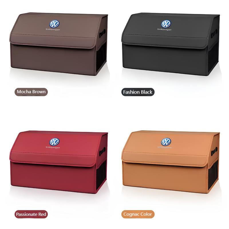Load image into Gallery viewer, Volkswagen Microfiber Leather Car Trunk Storage Box for Tiguan, Golf, T-Roc, Amarok, Passat, Touareg, Taos, Atlas, ID.3, ID.4