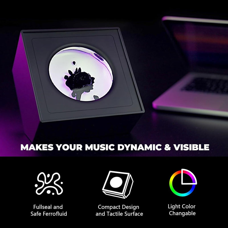Load image into Gallery viewer, Ferrofluid Music Visualizer, Dancing Sound Sensitive,Ferrofluid Speaker Music Mate, Decorative RGB Light Ferrofluid Display Desk Toy for Table, Bedroom, Office, Study, Science Gift - i-Station Mobile Phone & Electronic Device Repair and Accessories