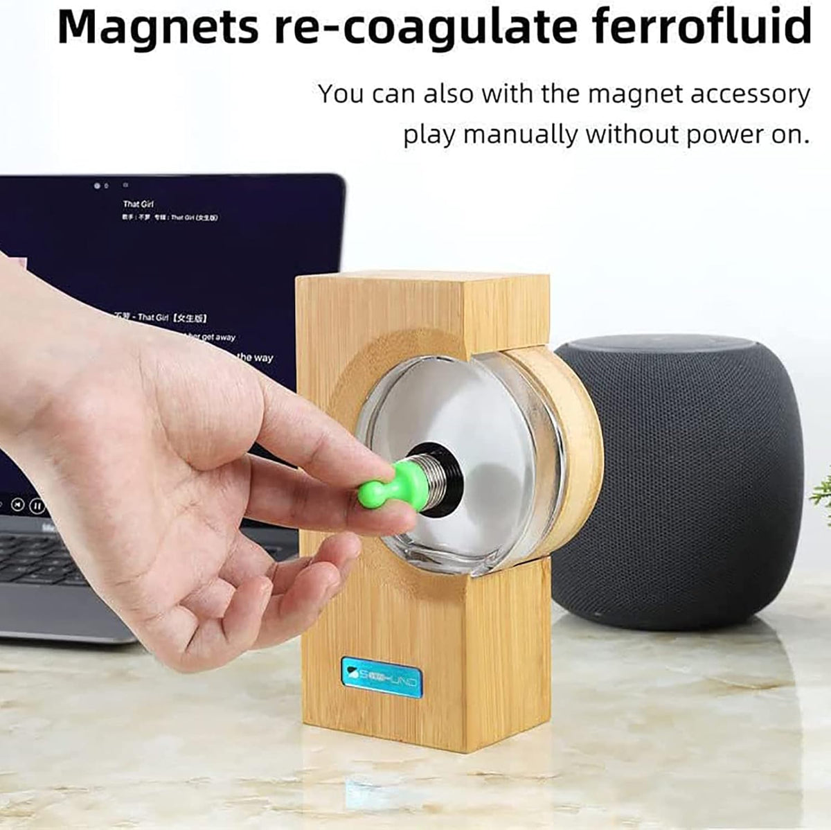 Dancing Ferrofluid Music Rhythm Lamp,Ferrofluid Speaker Music Mate,Ferrofluid Display Lamp,Magnet Liquid Toy,Desktop Decor,Teenager Gifts - i-Station Mobile Phone & Electronic Device Repair and Accessories