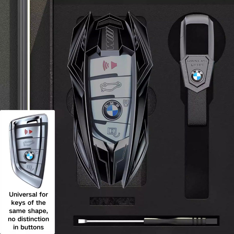 Load image into Gallery viewer, BMW Mecha Style Zinc Alloy Car Key Fob Case Cover For 1, 3, 5, 7 Series,X1, X3, X5, X6, X7 - i-Station Mobile Phone & Electronic Device Repair and Accessories