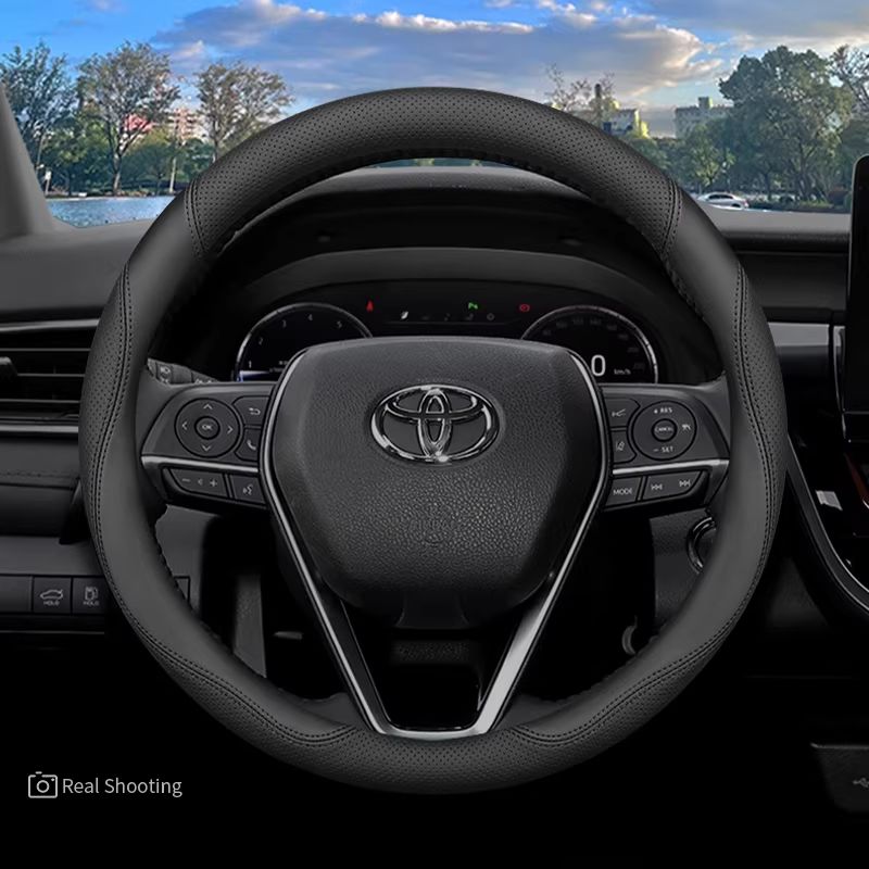 Load image into Gallery viewer, Toyota Premium Nappa Leather Breathable Ultra-Thin Non-Slip Steering Wheel Cover For Camry, Corolla, Levin, RAV4, Venza, Highlander, Avalon - i-Station Mobile Phone & Electronic Device Repair and Accessories
