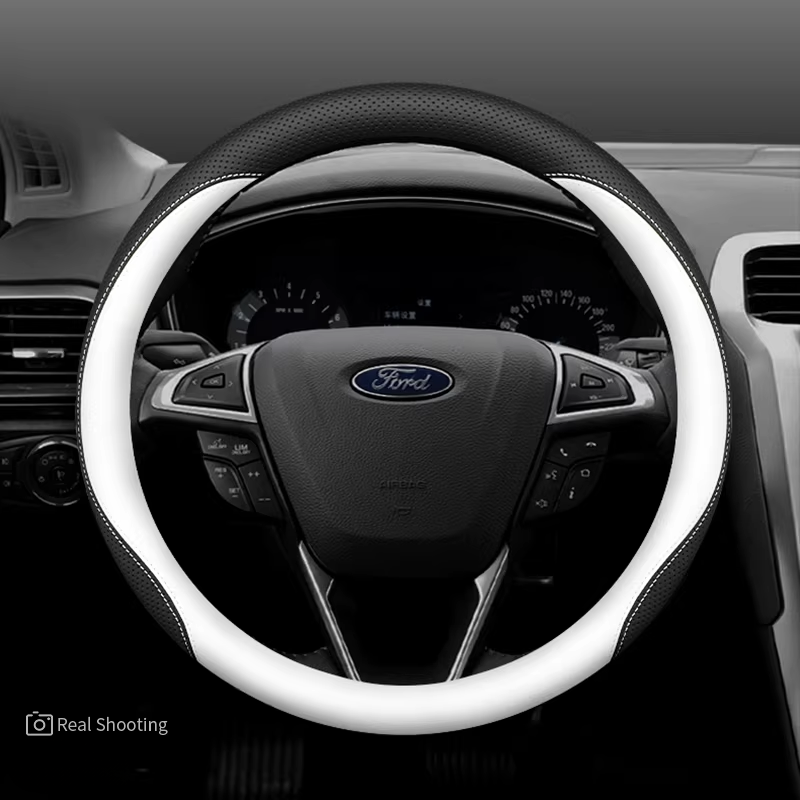 Load image into Gallery viewer, Ford Premium Nappa Leather Breathable Ultra-Thin Non-Slip Steering Wheel Cover For Mondeo, Focus, Explorer, Edge, Everest, Taurus - i-Station Mobile Phone & Electronic Device Repair and Accessories