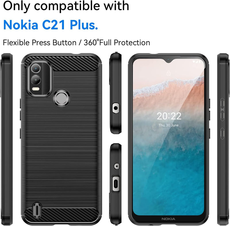 Load image into Gallery viewer, Nokia C21 Plus - Shield Shockproof Rugged Heavy Duty Case With 2PC 9H Tempered Glass Screen Protector - i-Station Mobile Phone & Electronic Device Repair and Accessories