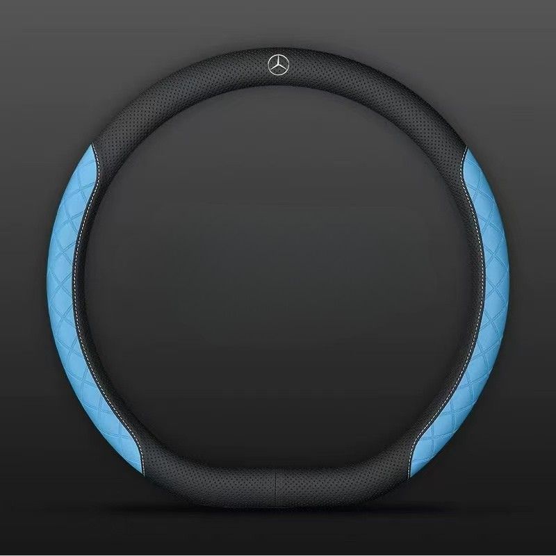 Load image into Gallery viewer, Mercedes-Benz PU Leather Steering Wheel Cover with Heat-Pressed Embossed Texture For C260L, GLB220, GLC, GLE350, GLA200, E300L