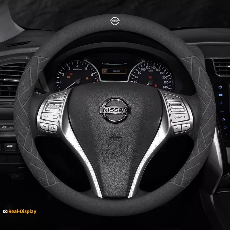 Load image into Gallery viewer, Nissan Suede Anti-Slip Steering Wheel Cover for Sylphy, X-Trail, Teana, Sunny, Tiida, Bluebird - i-Station Mobile Phone & Electronic Device Repair and Accessories