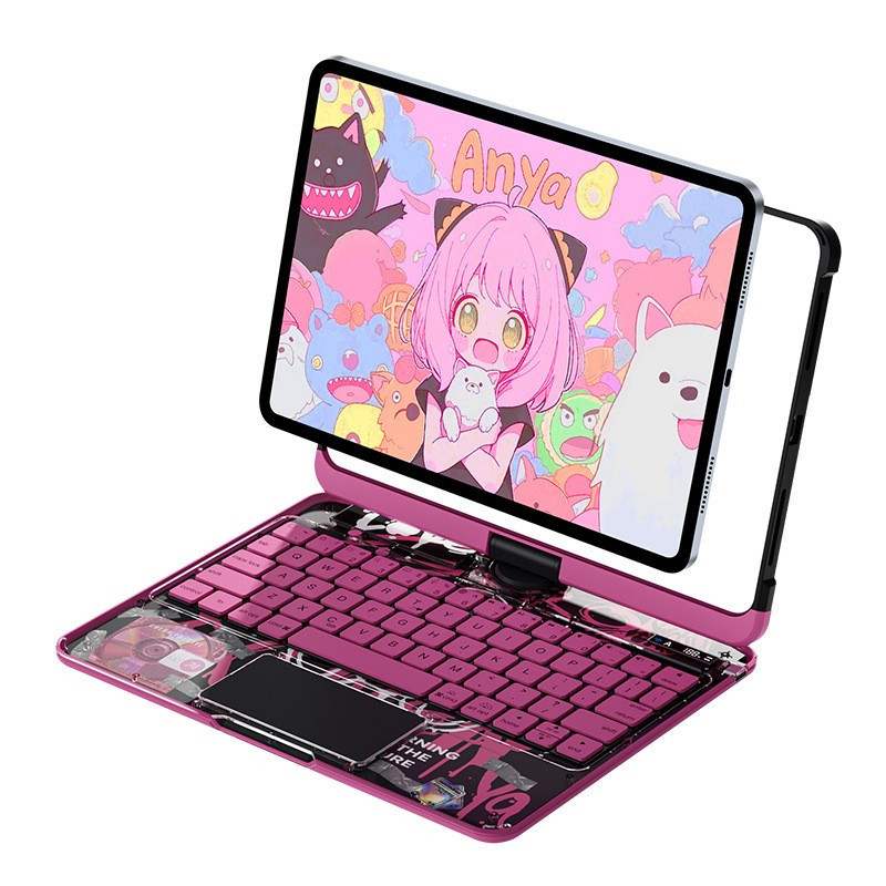 Load image into Gallery viewer, Apple iPad Air 4/5 10.9'' 4/5th Gen (2020/2022) - 180 Degree Rotation Magic Cyberpunk Style Transparent Keyboard Case - i-Station Mobile Phone & Electronic Device Repair and Accessories