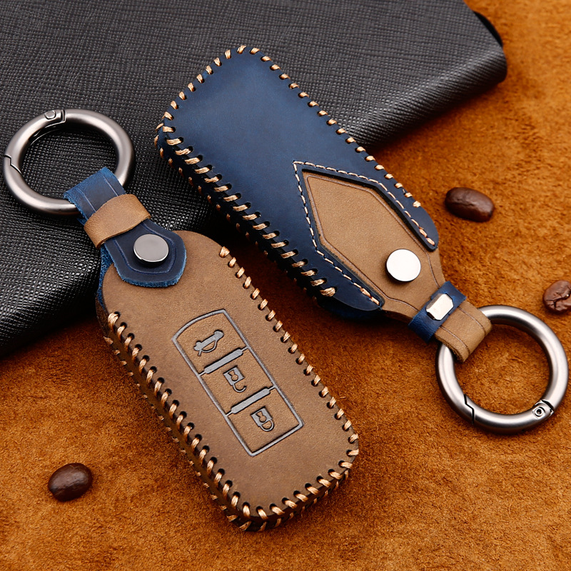 Load image into Gallery viewer, Mitsubishi Genuine Leather Full Protection Smart Key Fob Case Cover For Outlander, ASX, Pajero Sport, Eclipse Cross - i-Station Mobile Phone & Electronic Device Repair and Accessories