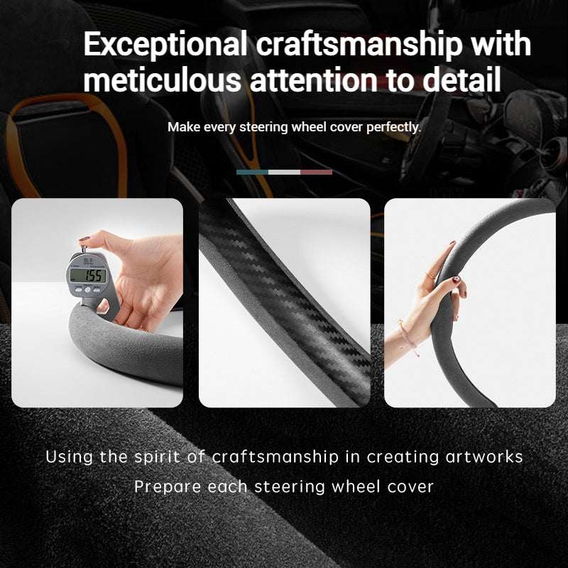 Load image into Gallery viewer, Nissan Suede Car Steering Wheel Covers For Teana (14th Gen), Sylphy Classic, X-Trail, Qashqai, Tiida, Sunny, Livina - i-Station Mobile Phone & Electronic Device Repair and Accessories