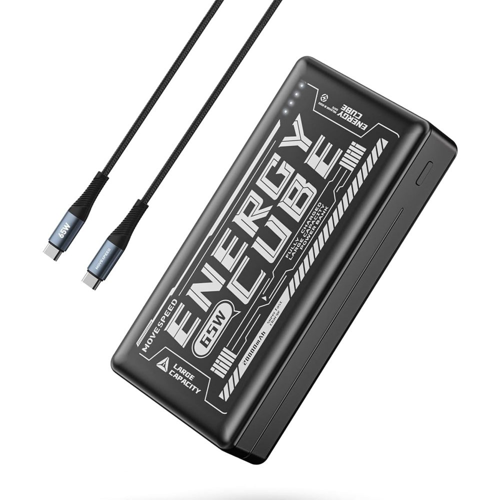 MOVE SPEED Laptop Portable Charger Power Bank 20000mAh 65W (YSPBE20-65)-Black - i-Station Mobile Phone & Electronic Device Repair and Accessories