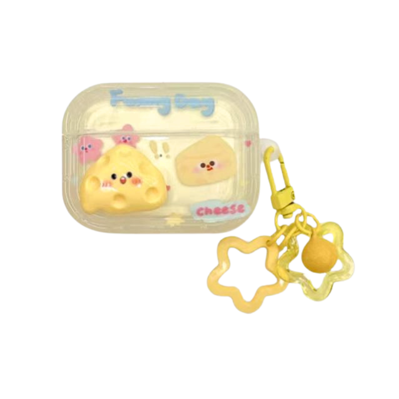 Load image into Gallery viewer, Apple Airpods 4 - Cheese Star Cute Cartoon Silicone Anti-Drop Protective Case - i-Station Mobile Phone & Electronic Device Repair and Accessories