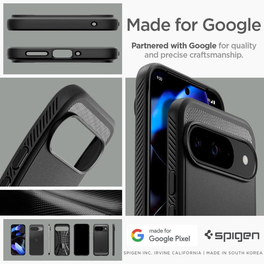 Google Pixel 9 / 9 Pro - Airbag-Like Corners Air Cushion Bumper Protective Technology, Slim Lightweight Soft TPU Raised Edge Protection Non-Slip Grip Cover Heavy Duty Series Case - i-Station Mobile Phone & Electronic Device Repair and Accessories