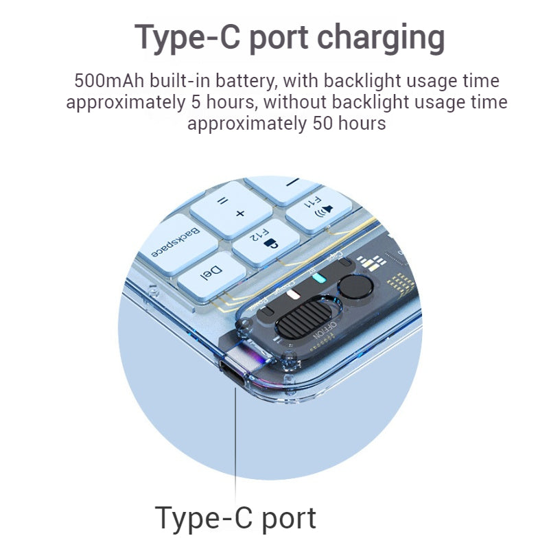 Load image into Gallery viewer, Benwis Transparent Mute Bluetooth Wireless Keyboard with RGB Backlit - i-Station Mobile Phone & Electronic Device Repair and Accessories