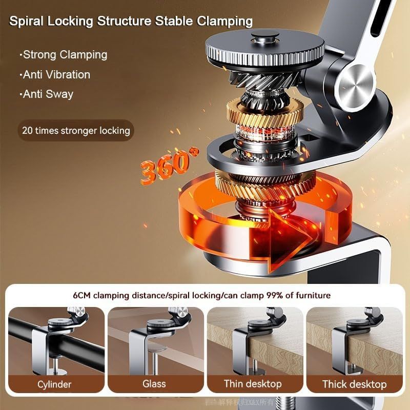 Load image into Gallery viewer, Adjustable Phone & Tablet Stand – Swivel Arm, Fits 4"–13" Devices