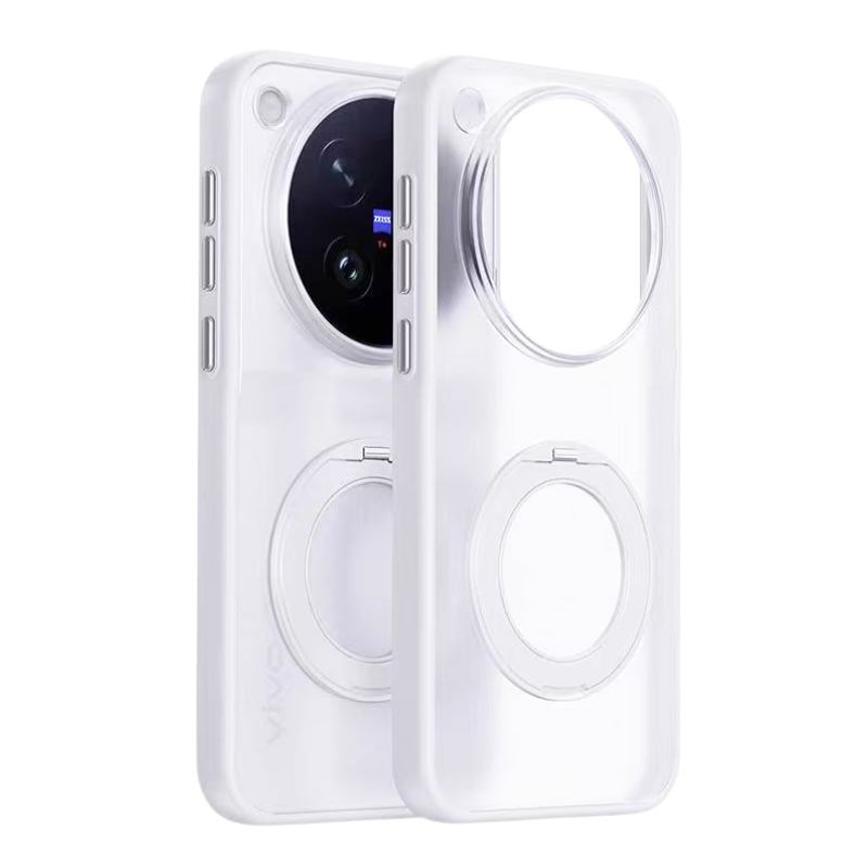 Load image into Gallery viewer, VIVO X300/X300s/Pro/Ultra - Frosted Clear Magnetic Phone Case with 360° Rotating Stand