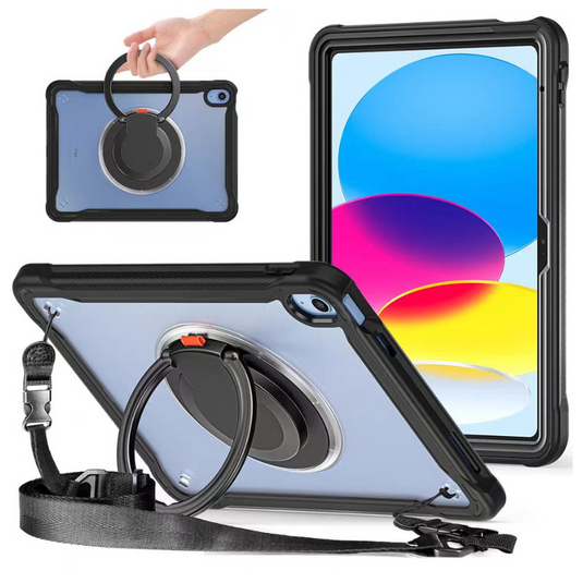 Apple iPad Pro 11-inch M4 (2024) 360° Rotating Stand Transparent Shockproof Protective Case - i-Station Mobile Phone & Electronic Device Repair and Accessories