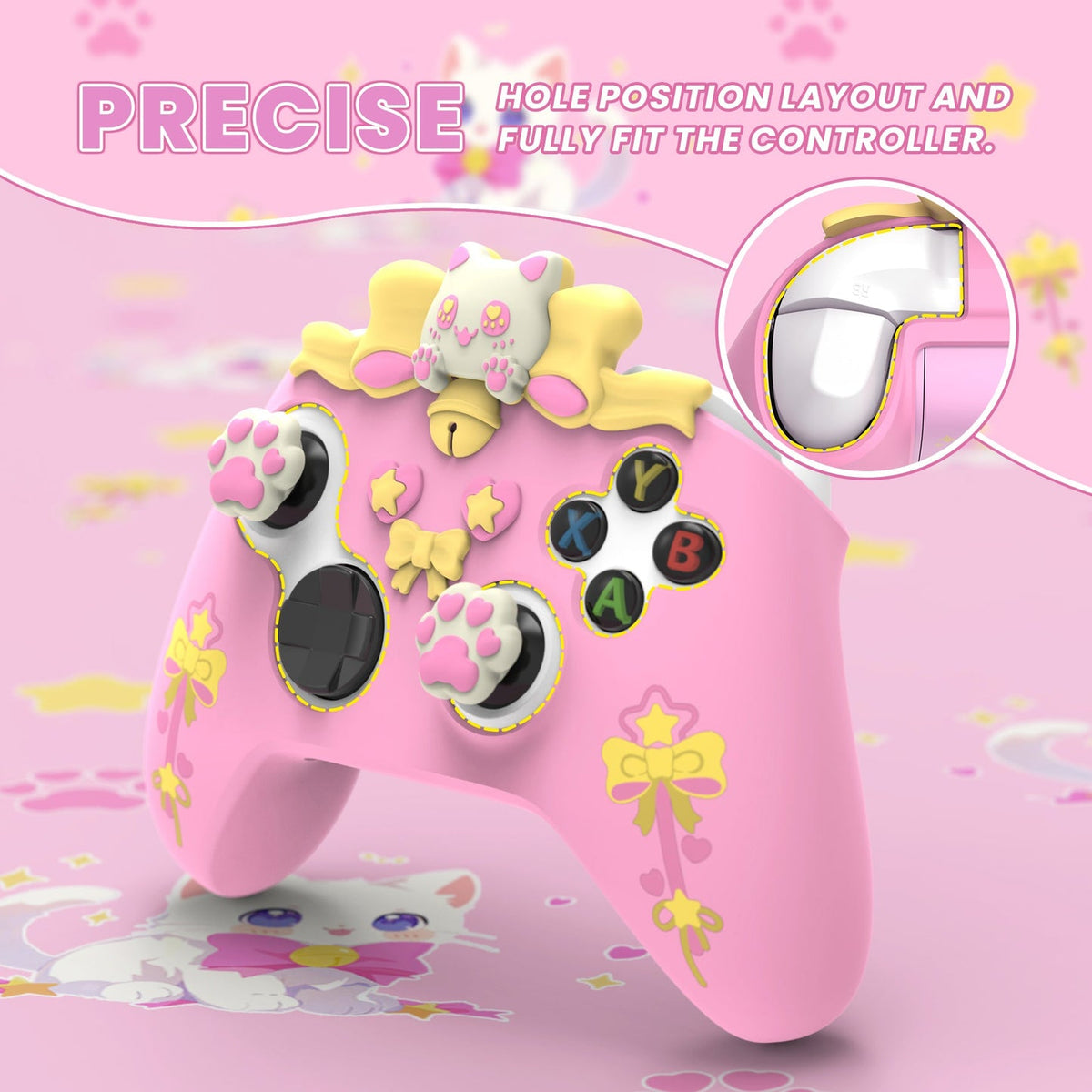 Xbox Series X/S - Sweetheart Kitty Cartoon Silicone Anti-Slip Wireless Controller Cover - i-Station Mobile Phone & Electronic Device Repair and Accessories