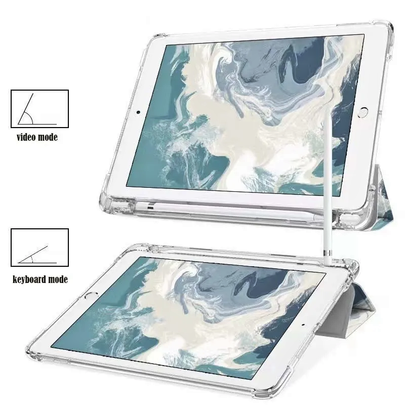 Load image into Gallery viewer, Apple iPad Pro 11-inch 1st/2nd/3rd/4th Gen (2018/2020/2021/2022) Ink Style Transparent Flip Case With Pen Slot - i-Station Mobile Phone & Electronic Device Repair and Accessories