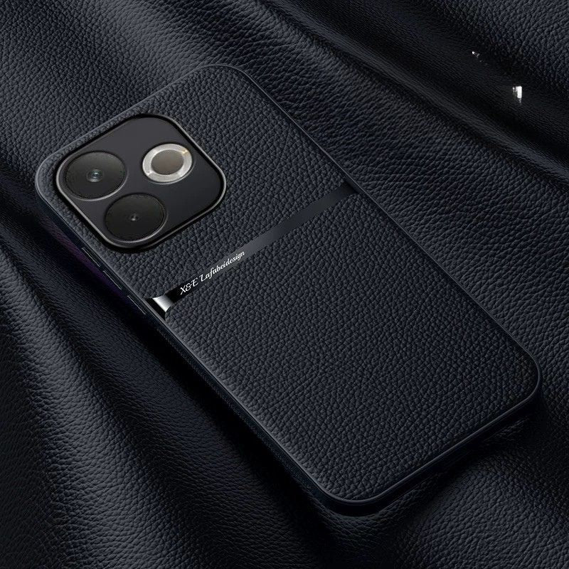 Load image into Gallery viewer, OPPO A5 Pro 5G - Business TPU Soft Edge Plain Leather Car Magnetic Anti-Drop Case - i-Station Mobile Phone & Electronic Device Repair and Accessories