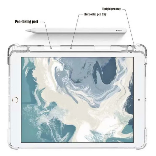 Apple iPad Pro 11-inch 1st/2nd/3rd/4th Gen (2018/2020/2021/2022) Ink Style Transparent Flip Case With Pen Slot - i-Station Mobile Phone & Electronic Device Repair and Accessories