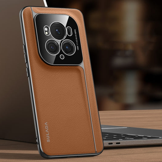 Honor Magic6 / Magic6 Pro / Magic6 Ultimate - Frameless Top Layer Cowhide Leather + PC Phone Case - i-Station Mobile Phone & Electronic Device Repair and Accessories