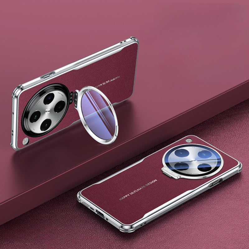 Load image into Gallery viewer, Oppo Find X8 Ultra/X8s Plus/X8s - Full Coverage Lens Stand Leather Material Shockproof Protective Case - i-Station Mobile Phone & Electronic Device Repair and Accessories
