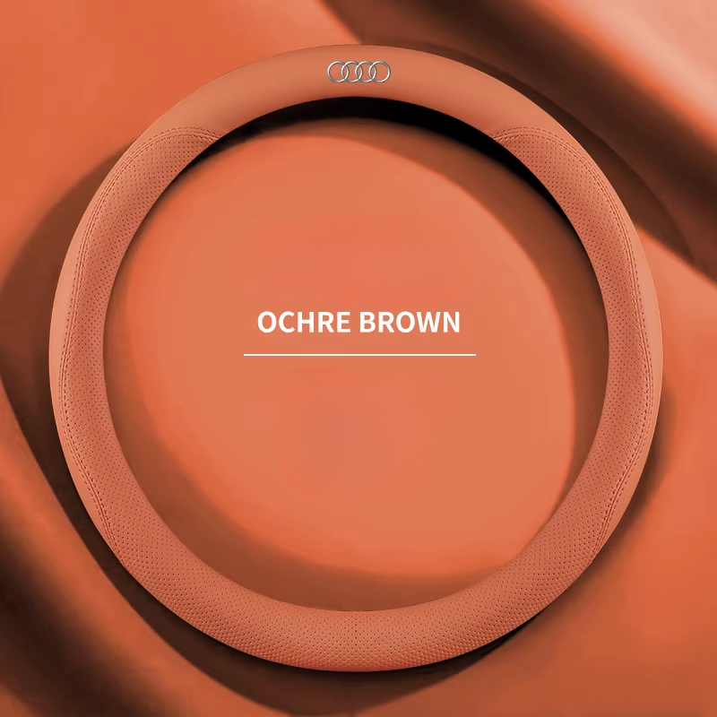 Load image into Gallery viewer, Audi Genuine Leather Breathable Steering Wheel Cover for Q5L, A4L, A6L, A3, A5, A7, A8, Q3, Q7, Q8