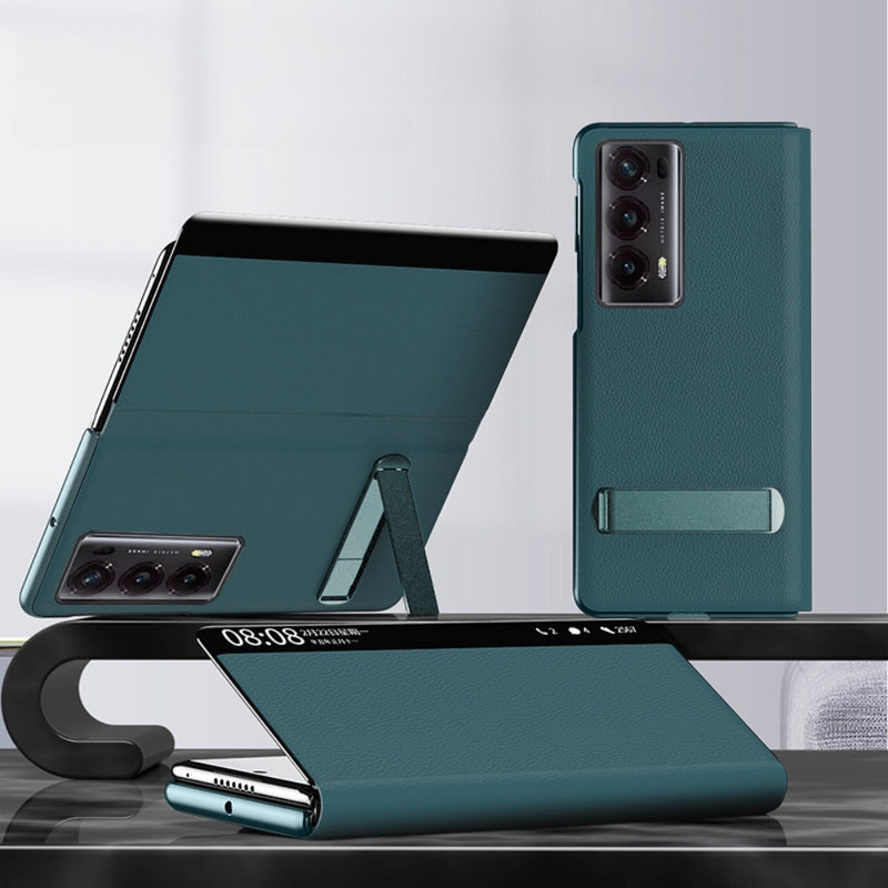 Load image into Gallery viewer, Honor Magic V2 - Premium Leather Smart Touch Side Window Flip Stand Case - i-Station Mobile Phone & Electronic Device Repair and Accessories