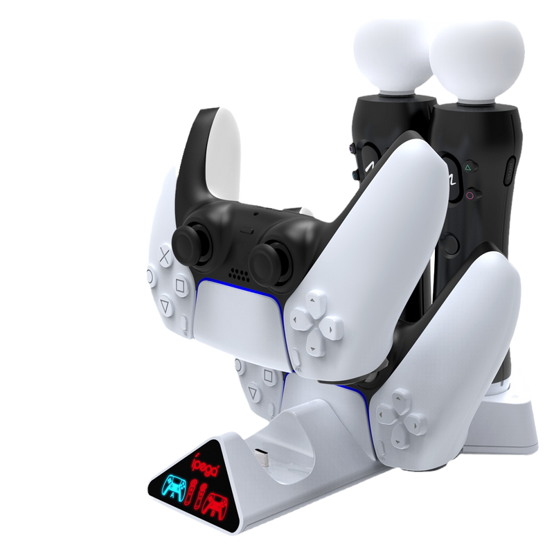 Load image into Gallery viewer, Playstation PS5 - 4 in 1 Game Controller Charging Dock Multi-function Gamepad Charging Stand & Controller Holder Stand - Polar Tech Australia